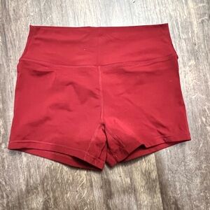 Til You Collapse Women's High-Waisted Red Shorts